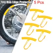 5 Pcs Wheel Protector Tire Rim Edge Savers Tyre for Motorbike Car 15cm Yellow