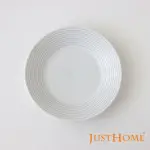 【JUST HOME】日本製線沐陶瓷7吋平盤/餐盤/點心盤(盤 蛋糕盤 平盤 點心盤 可微波)