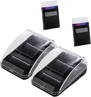 Veemoon 2Sets Portable Mini Eraser Rollers for Desk Cleaning Efficient Crumb Collectors with Capacity Chip Box for Area Cleaning and Removing Pencil Shavings