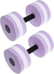 Outanaya Eva Water Barbells 2 Pack Dumbbells for Pool Workouts Water Aerobics Dumbbells Hand Bar Buoyancy Purple