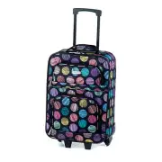 Geoffrey Beene Rainbow Dots 19" Wheeled Carry On Lined Airline Luggage Brand New