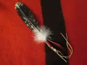Feather Native American Ceremonial Immature painted Bald Eagle Feather Regalia