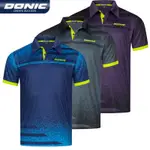 DONIC 藍色 SPORT POLO 乒乓球 T 恤衣服運動服球衣男士女士羽毛球運動上衣 83233