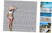 Extra Large Beach Blanket Sandproof, 110''×118'' Outdoor Beach Mat Sand Free