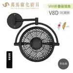 阿拉斯加 ALASKA VIVI折疊循環扇 V8D 白色/黑色 DC馬達 節能省電 無線遙控 不含安裝