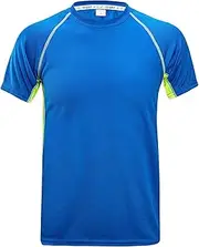 [ZITY] Teen Short Sleeve Athletic T-Shirt Quick-Dry Round Neck Sports Tee Tank Top