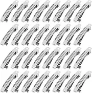 AUEAR, 50 Pack 40mm Blank French Barrette Metal Rectangle Hair Clips Iron Alligator for DIY Clip Craft