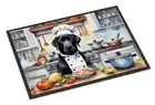 Black Labrador Retriever The Chef Doormat Front Door Mat Indoor Outdoor Rugs
