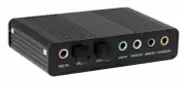USB 5.1 Multi-Channel Surround Sound Adapter With Optical Audio Input Output