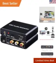 Versatile HDMI ARC to RCA Audio Extractor - 192KHz with USB Power Cable Included