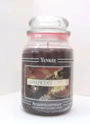 Yankee Candle FRANKINCENSE & MYRRH. White Label/Black Band. RARE. RETIRED SCENT