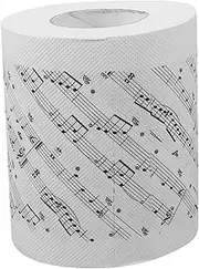GANAZONO 1 Roll Decorative Toilet Paper Roll with Musical Notes Patterns Creative Bathroom Tissue for Music Lovers Unique Present for Musicians Luxurious Paper Safe Reliable