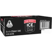Smirnoff Ice Double Black Vodka Cans 375mL