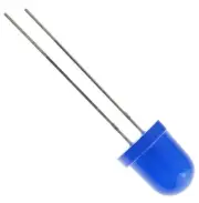10 x Blue 8mm LED Diffused 500mcd 40°