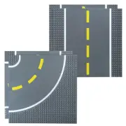 Road Baseplates, 10x10 for City Roads, Towns and More, 4 pc, 2 Straight 2 Curved