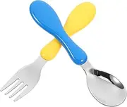 LIFKOME Child Safe Tableware Set Baby Feeding Supplies Stainless Steel Utensils Lunch Box Utensils for Boys and Girls