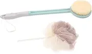 Soft Back Scrub Brush for Bath Long Handle Shower Back Washer Exfoliating Lotion Applicator Random Style