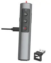 Rechargeable Presentation Clicker for Laptop Metal Rechargeable 01 Red Light