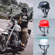 New Retro Half Motorcycle Motorbike Helmet German Style FRP Helmet Multicolor