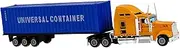 Container Truck Model Lifelike Semi Truck with Realistic Details Sliding Design for Boys and and Portable Model Truck for Play and Decor