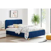 Victoria Fabric Velvet Bed Frame Grey - Double