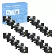 20PK Black on White Label Tape P-Touch Compatible for Brother TZ-231 TZe-231