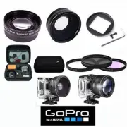 FISHEYE LENS + TELEPHOTO ZOOM LENS + FILTER KIT+ HARD CASE FOR GOPRO HERO5 BLACK
