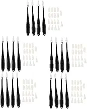 5sets Erasers Textured Art Tools Detail Smudge Spatula Sketch Trimmer Removal Eraser Sketch Eraser Artist Wipes Blending Sticks Sketch Wipe Scrapers Wiper Sponge Black 4pcs*5
