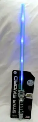 24" Plastic Blue LED Lights and Battle Sound Sword On/Off Button-Brand New!