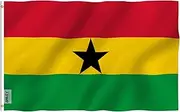 ANLEY Fly Breeze 3x5 Foot Ghana Flag - Vivid Color and UV Fade Resistant - Canvas Header and Double Stitched - Ghanaian National Flags Polyester with Brass Grommets 3 X 5 Ft