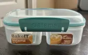 Sistema Bake IT Stackable Food Storage Container Split Compartments 2.6 Cup