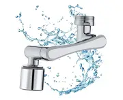 1080 °Swivel Faucet Extender + 2 Water Outlet Modes 360°Swivel Faucet Aerator, Universal Swivel Robotic Arm Swivel Extension Faucet Aerator