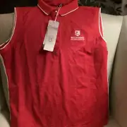 Golf Polo Women’s Sleeveless Red Large NIVO Wells Fargo Championship New W Tags