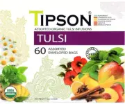 TIPSON CEYLON Organic Tulsi Assorted 60 Tea Bags High Quality Premium