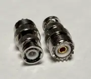 BNC Male to UHF female SO-239 coax 1 PIECE RF adapter connector Fast USA Ship