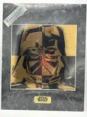 Star Wars ChromArt Gold Darth Vader Print 1994 14" x 11" with COA