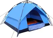Dome Tent Water-Resistant UV Protection with Awning, Automatic Pop-up Tents 3-4 Person for Camping Hiking Travel Outdoor Activities