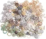 [Operitacx] 2 Packs Steampunk Alloy Pendant DIY Steampunk Gear Clock Pendant for Crafts Steampunk Watch Parts Charm Necklace Vintage Watch Watches Jewelry Gear Hanging Accessories Pug Dog