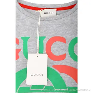 GUCCI 童裝 品牌標誌灰色棉質短袖TEE T恤