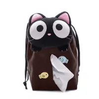 在飛比找蝦皮商城優惠-【Kiro貓】小黑貓 鋪棉 束口 抽繩 面紙套/抽取式衛生紙