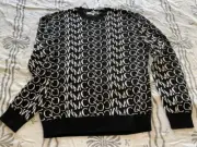NWT McQ Alexander McQueen Men's Logo B&W Pullover Sweater Small MSRP