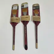 Kolinsky Liquitex Plus Sable Hair Brushes Size 3/4 1 Flat Oval Stroke