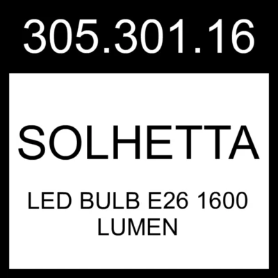 IKEA SOLHETTA LED Bulb E26 1600 Lumen Dimmable/globe Opal 305.301.16