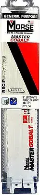 MK MORSE Master Cobalt Reciprocating Saw Blade 9"x3/4" 18 TPI RB918T50 (50 pack)