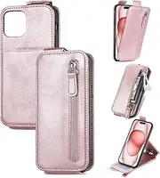 Compatible with Nokia C31 Case,Compatible with Nokia C31 Card Slots Flip Stand Magnetic Clasp Wallet Zipper Pink