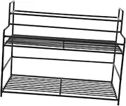 Cabilock Seasoning Storage Rack Cabinet Organizer Shelf Metal Storage Shelf Metal Organizer Shelf Countertop Rack Organizer Metal Rack Spices Stainless Steel Condiment Jar Desktop