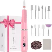 Karrong Electric Cordless Nail Cutter, 12-in-1 Nail File, Professional Manicure Set, 5 Speeds, LED Light, Battery Nail Drill for Gel Nails, Acrylic Nails, Cuticle Removal