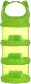 Ztexkee 3 Layers Cat Style Portable Milk Powder Container Large Capacity Leak-Proof Milk Dispenser Transparent Snack Box