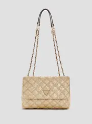 GUESS Women's Gold Guilly Convertible Crossbody Bag