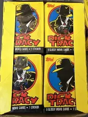 1990 Topps Dick Tracy Unopened Box 36 Wax Packs Movie Cards & Stickers Vintage